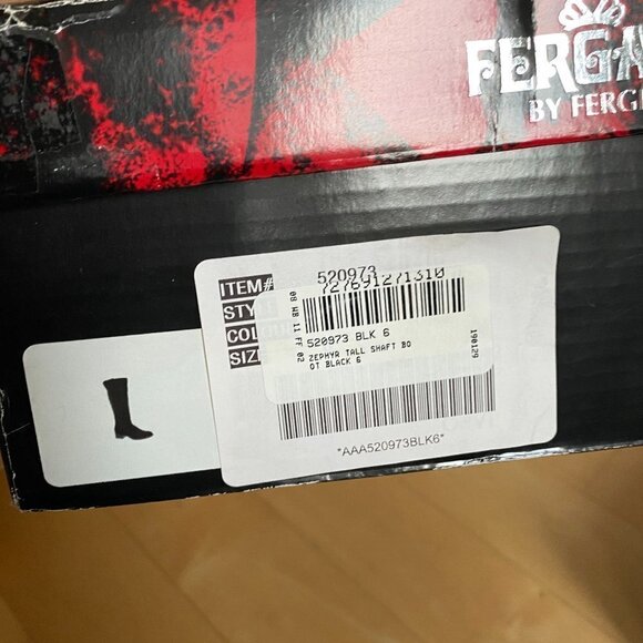 𝅺FERGALICIOUS BNIB Black Tall Riding Brown "Zephyr" - Picture 7 of 10